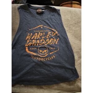 Harley Davidson tank top Youth Large Speed And Power Charcoal Color